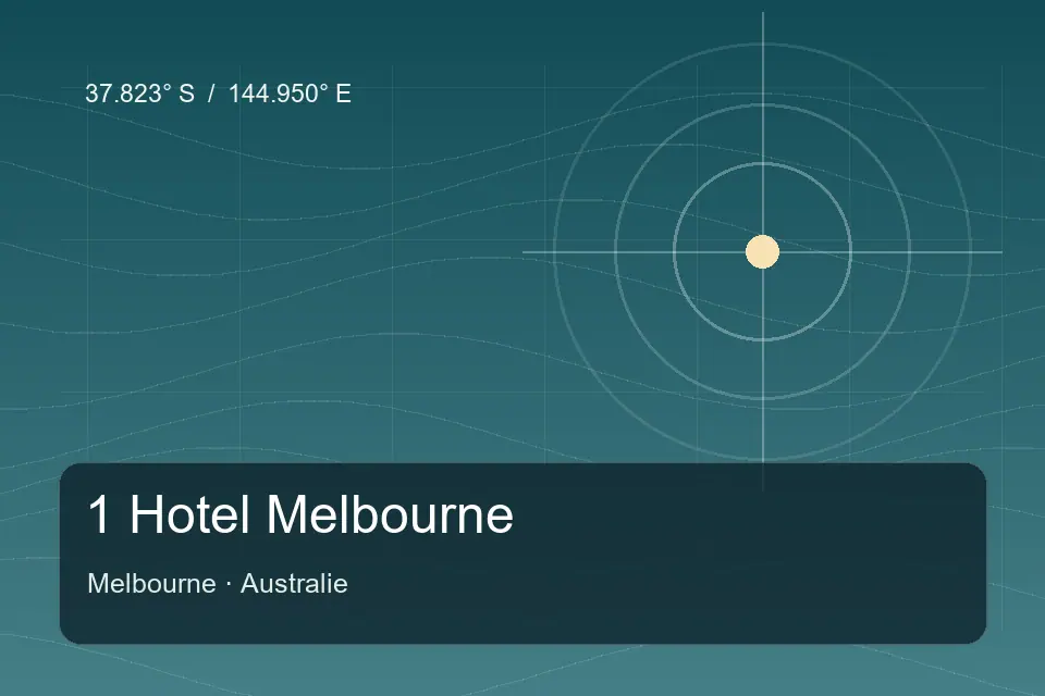 Referencia geográfica ilustrada de 1 Hotel Melbourne en Melbourne