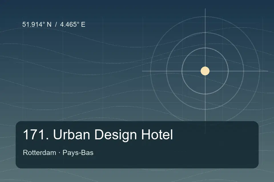 Referência geográfica ilustrada de 171. Urban Design Hotel em Rotterdam
