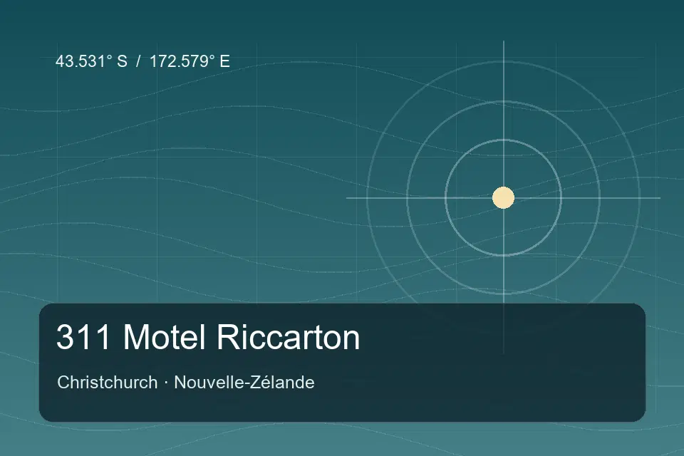 Illustrated geographic marker for 311 Motel Riccarton in Christchurch