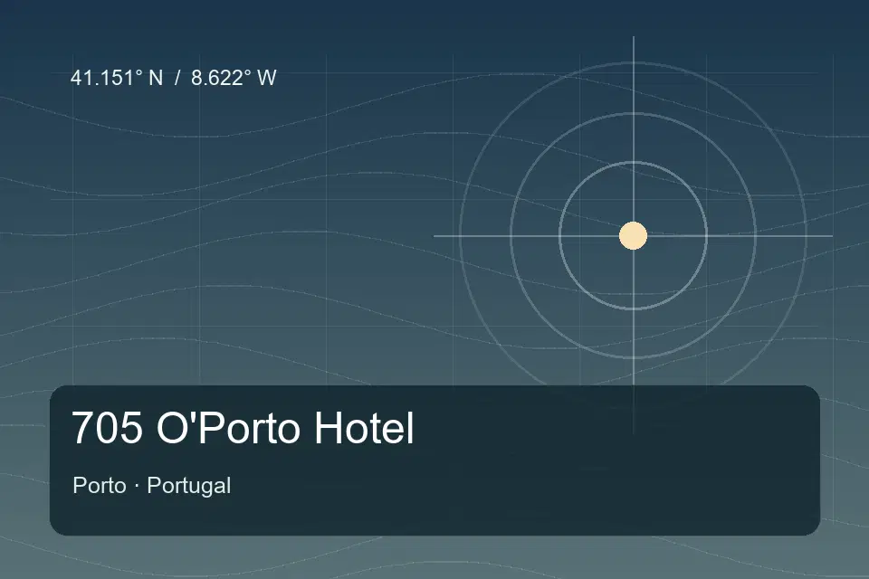 Repère géographique illustré de 705 O'Porto Hotel à Porto