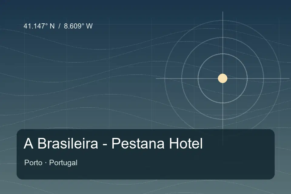 Repère géographique illustré de A Brasileira - Pestana Hotel à Porto