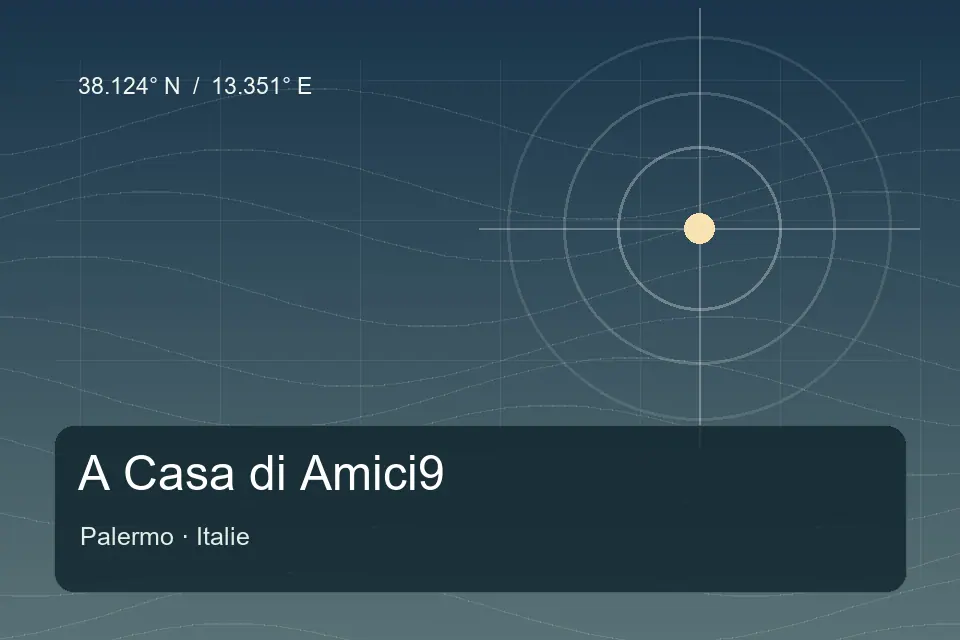 Repère géographique illustré de A Casa di Amici9 à Palermo