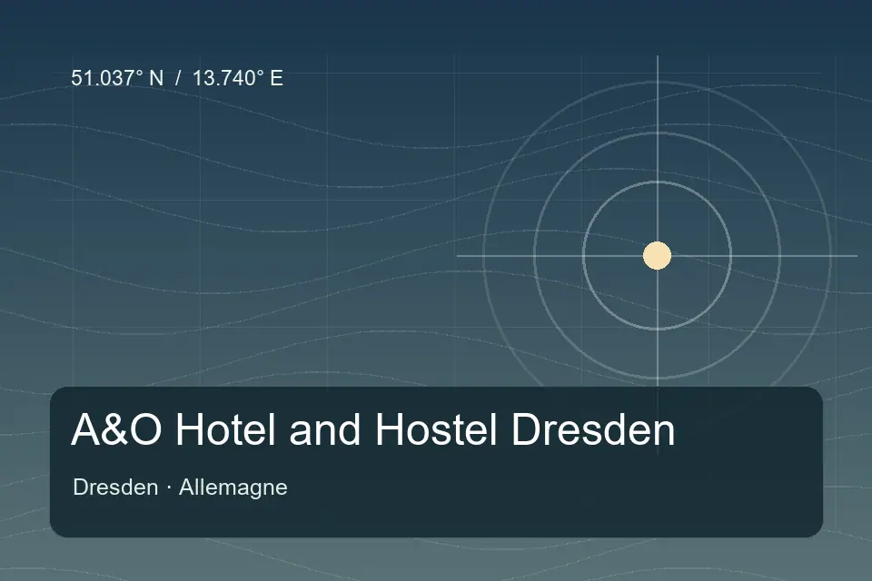 Illustrierter geografischer Orientierungspunkt für A&O Hotel and Hostel Dresden in Dresden
