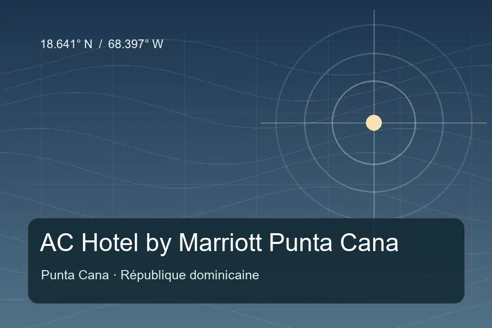 Referencia geográfica ilustrada de AC Hotel by Marriott Punta Cana en Punta Cana