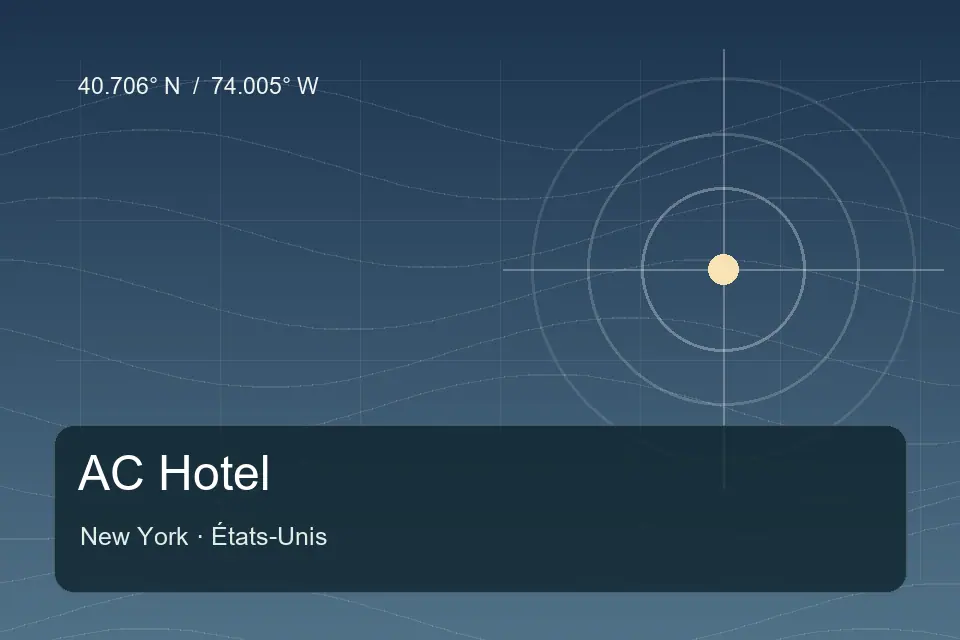 Illustrierter geografischer Orientierungspunkt für AC Hotel in New York