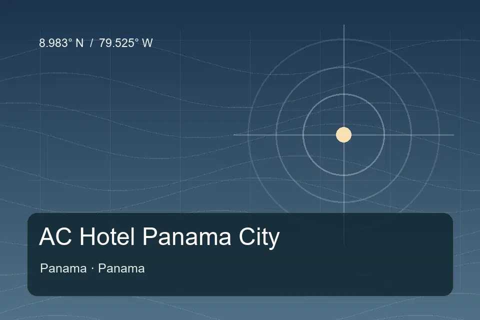 Repère géographique illustré de AC Hotel Panama City à Panama