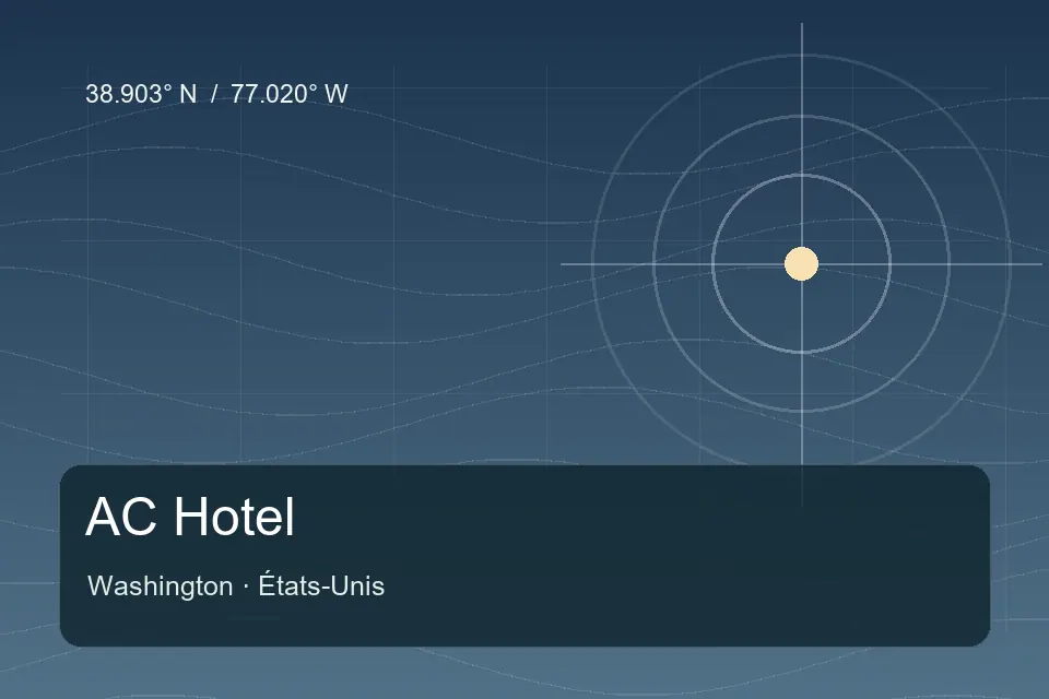 Referencia geográfica ilustrada de AC Hotel en Washington