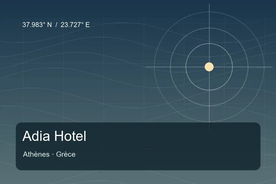 Repère géographique illustré de Adia Hotel à Athènes