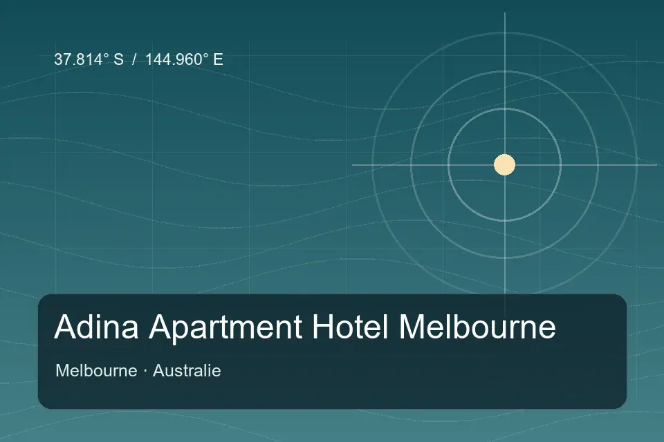 Referencia geográfica ilustrada de Adina Apartment Hotel Melbourne en Melbourne