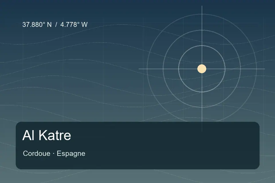 Repère géographique illustré de Al Katre à Cordoue