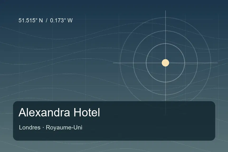 Illustrierter geografischer Orientierungspunkt für Alexandra Hotel in London