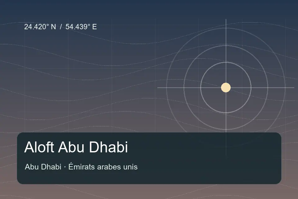 Riferimento geografico illustrato di Aloft Abu Dhabi a Abu Dhabi