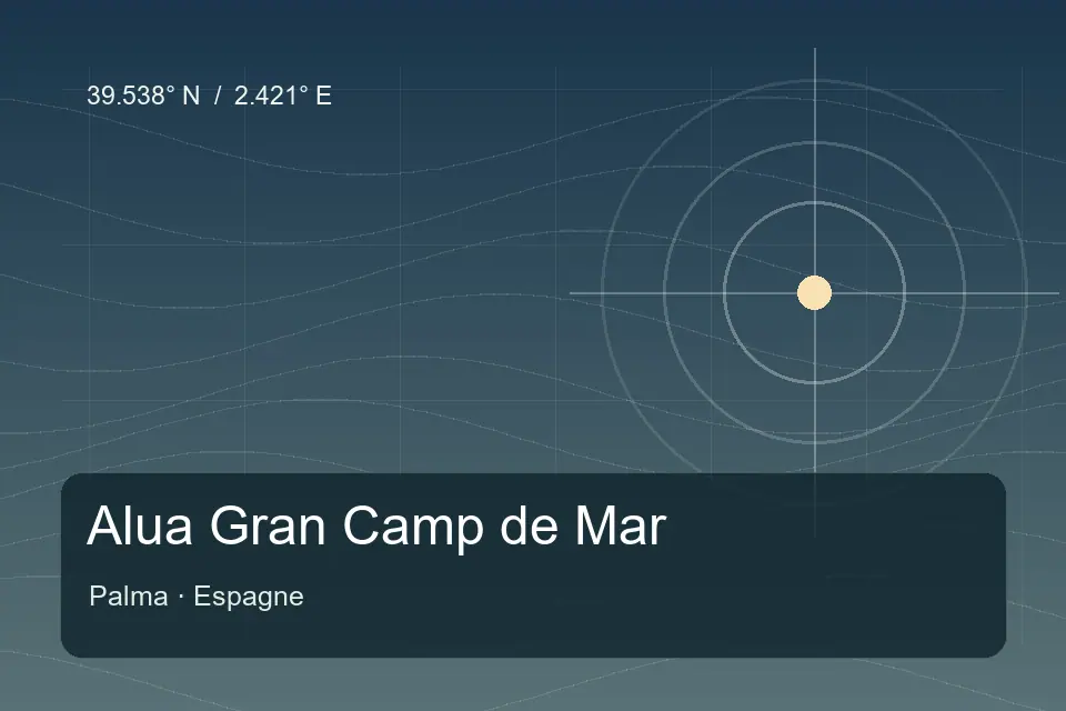Illustrated geographic marker for Alua Gran Camp de Mar in Palma