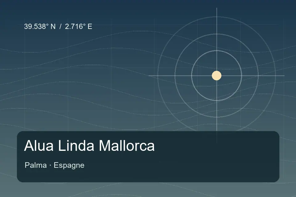 Illustrated geographic marker for Alua Linda Mallorca in Palma