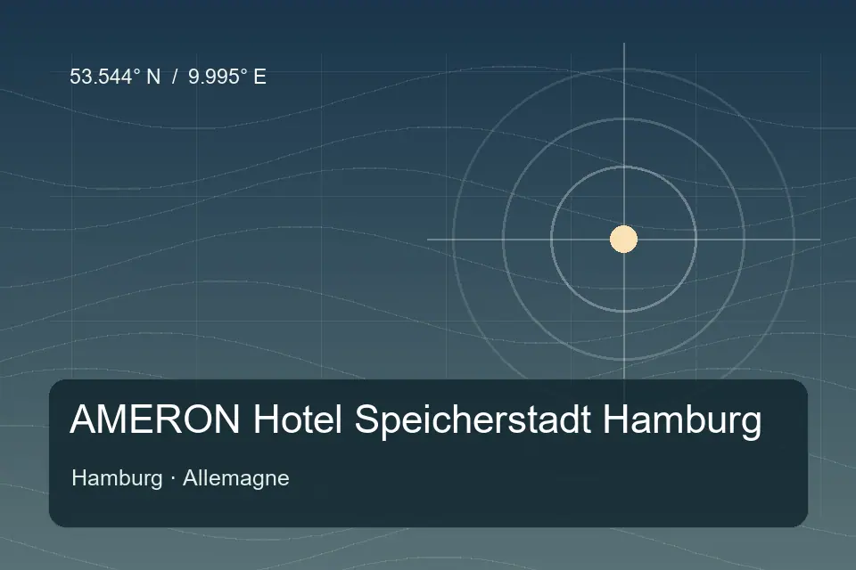 Referencia geográfica ilustrada de AMERON Hotel Speicherstadt Hamburg en Hamburg