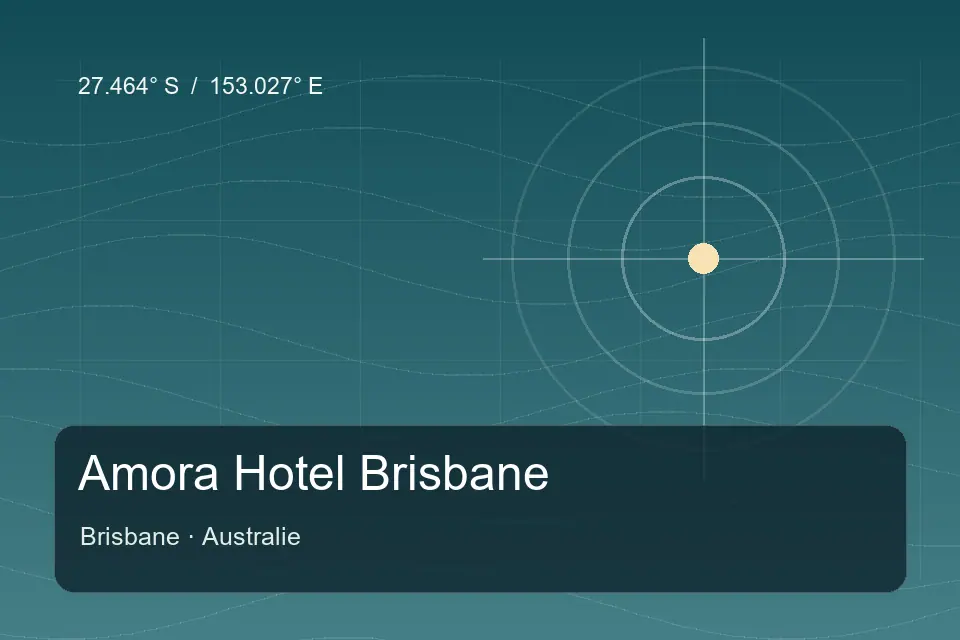 Repère géographique illustré de Amora Hotel Brisbane à Brisbane