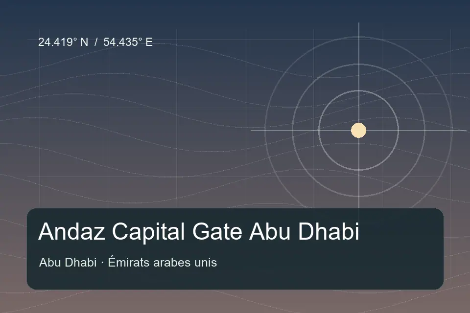 Riferimento geografico illustrato di Andaz Capital Gate Abu Dhabi a Abu Dhabi