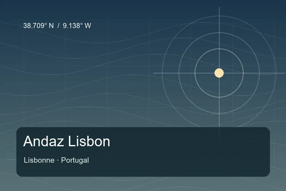 Repère géographique illustré de Andaz Lisbon à Lisbonne