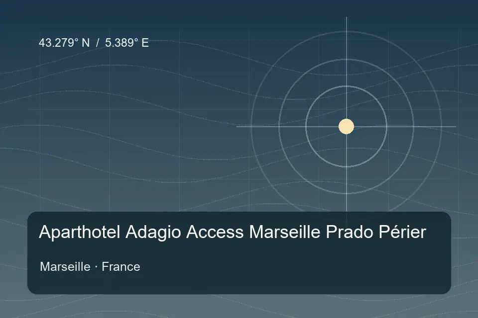 Repère géographique illustré de Aparthotel Adagio Access Marseille Prado Périer à Marseille