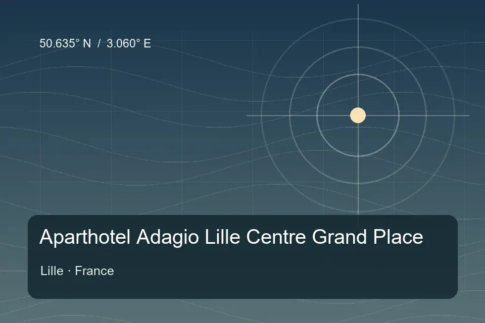 Repère géographique illustré de Aparthotel Adagio Lille Centre Grand Place à Lille