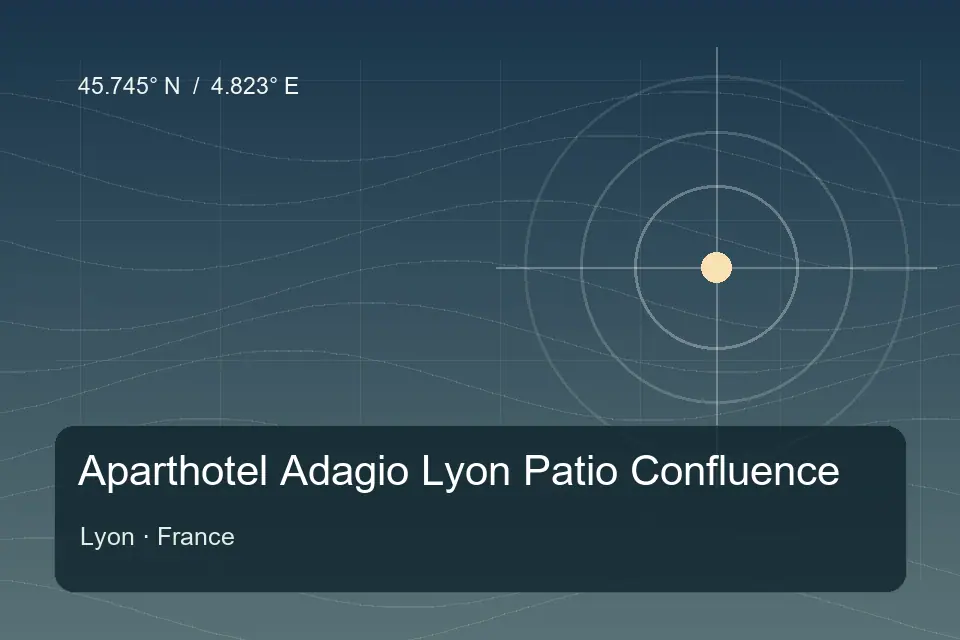 Referencia geográfica ilustrada de Aparthotel Adagio Lyon Patio Confluence en Lyon