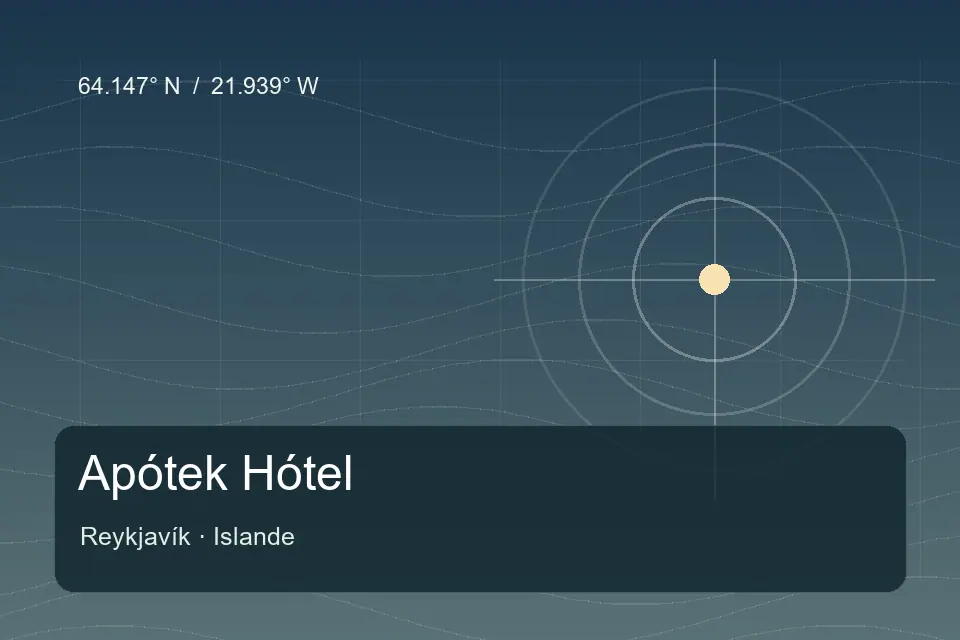 Riferimento geografico illustrato di Apótek Hótel a Reykjavík