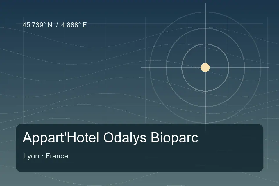 Referencia geográfica ilustrada de Appart'Hotel Odalys Bioparc en Lyon