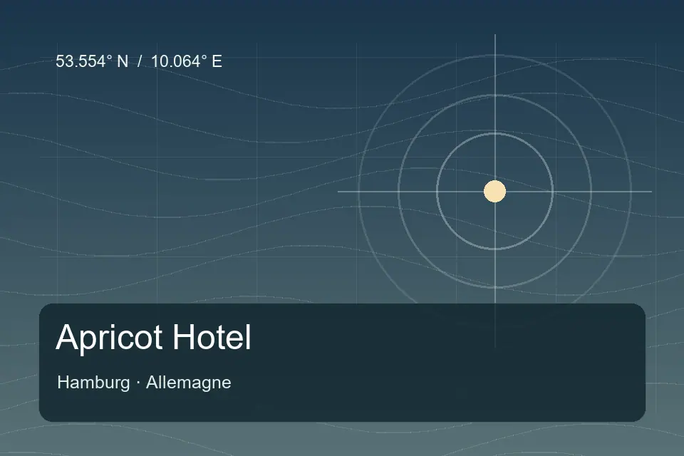 Illustrierter geografischer Orientierungspunkt für Apricot Hotel in Hamburg