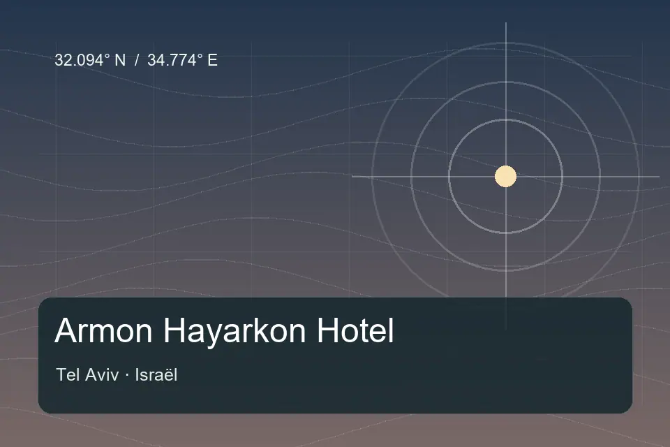 Referencia geográfica ilustrada de Armon Hayarkon Hotel en Tel Aviv