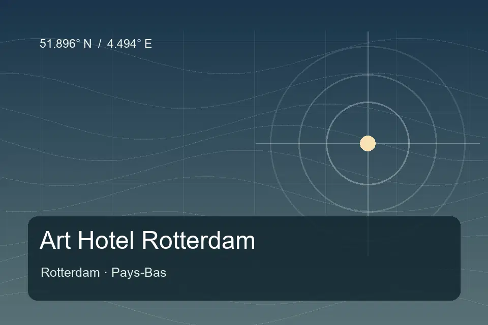 Referência geográfica ilustrada de Art Hotel Rotterdam em Rotterdam