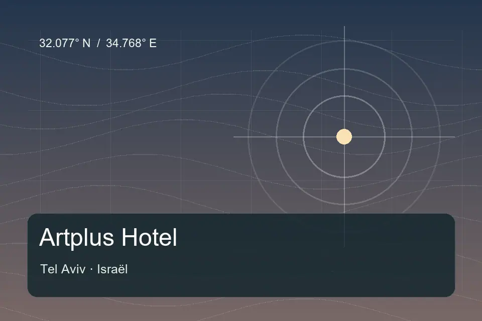 Referencia geográfica ilustrada de Artplus Hotel en Tel Aviv
