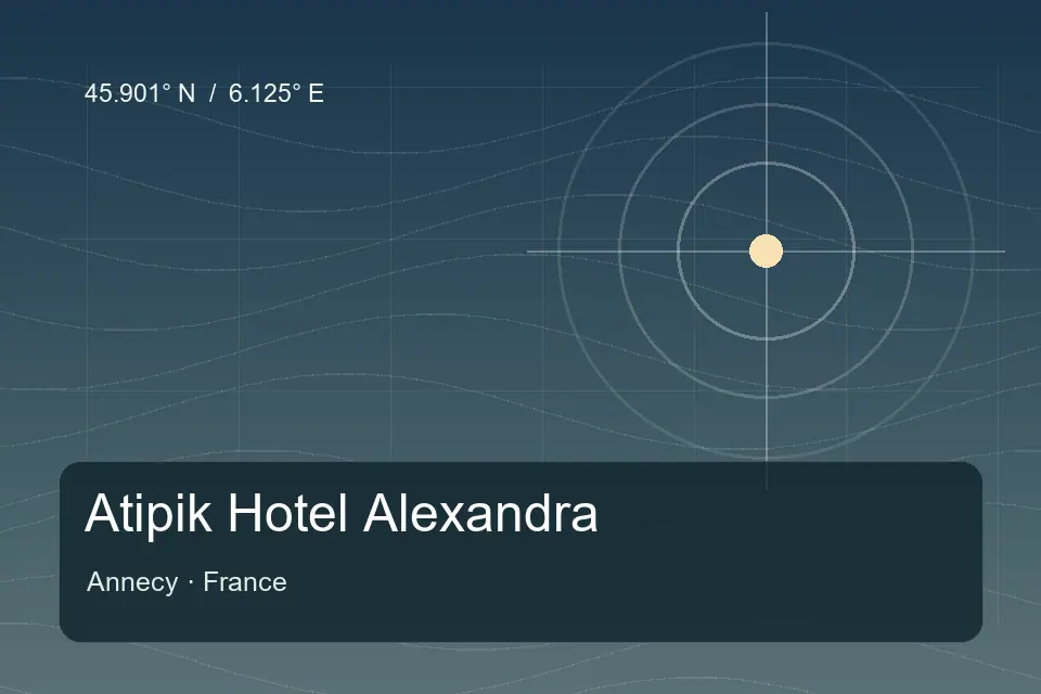 Repère géographique illustré de Atipik Hotel Alexandra à Annecy