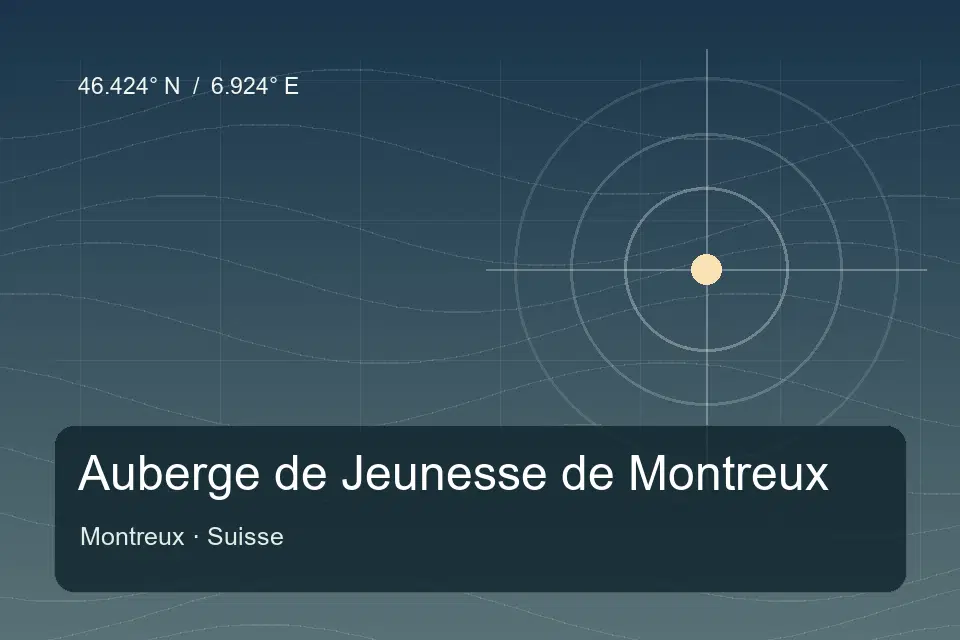 Illustrierter geografischer Orientierungspunkt für Auberge de Jeunesse de Montreux in Montreux