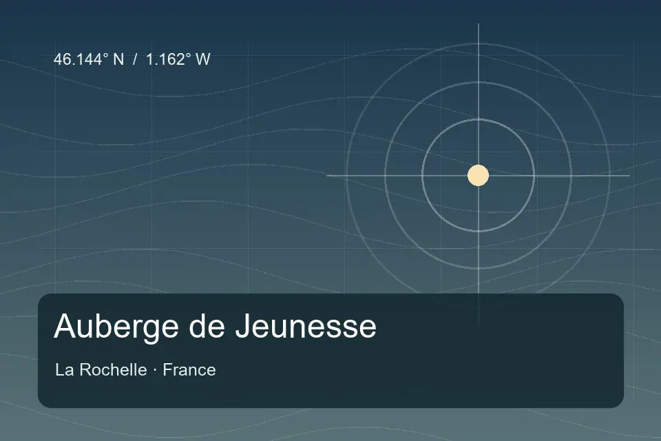 Riferimento geografico illustrato di Auberge de Jeunesse a La Rochelle