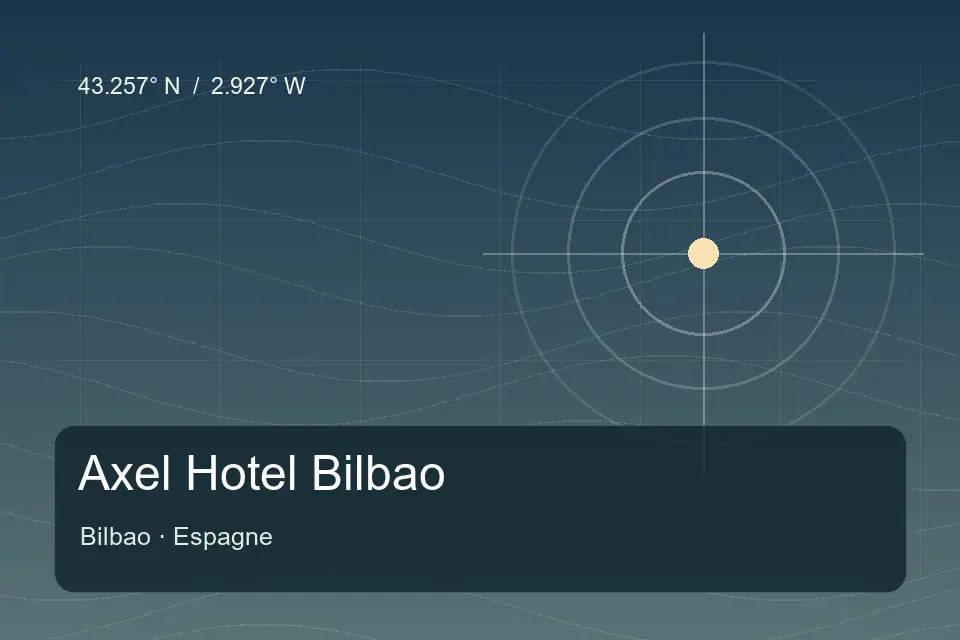 Illustrated geographic marker for Axel Hotel Bilbao in Bilbao