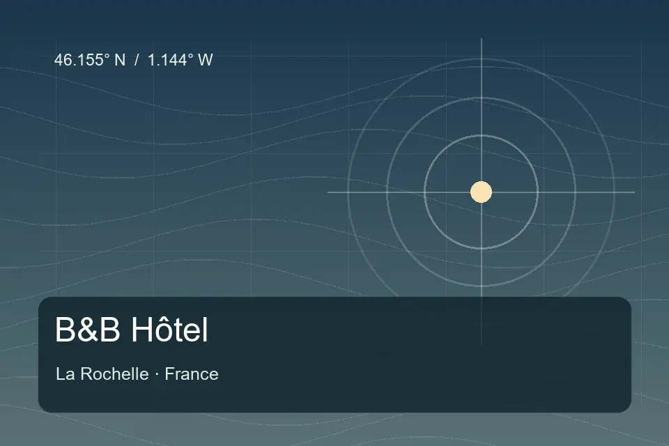 Riferimento geografico illustrato di B&B Hôtel a La Rochelle