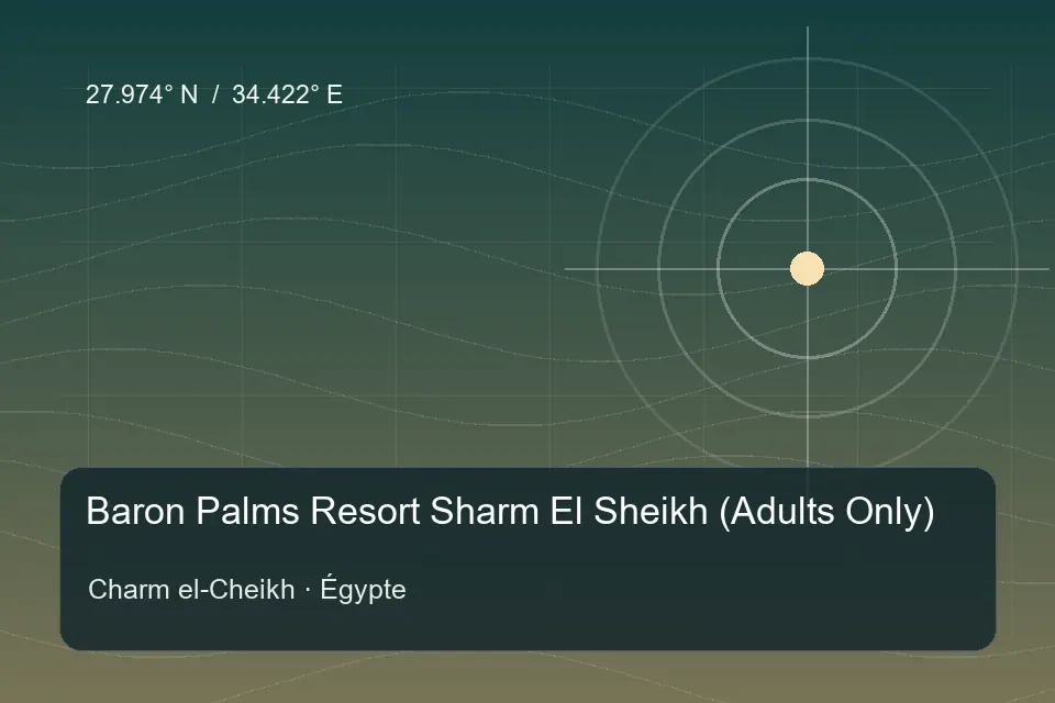 Riferimento geografico illustrato di Baron Palms Resort Sharm El Sheikh (Adults Only) a Charm el-Cheikh