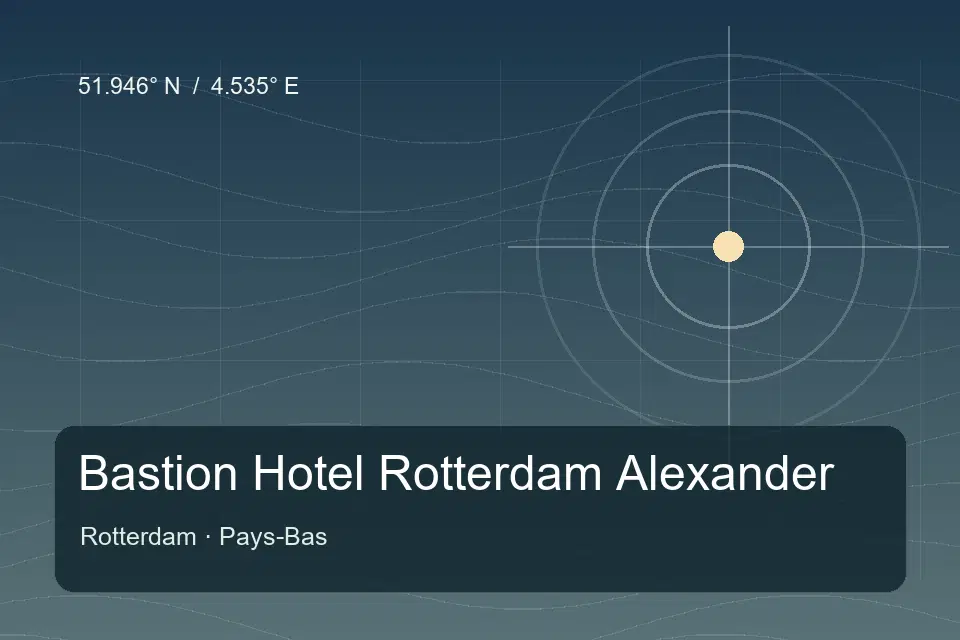 Referência geográfica ilustrada de Bastion Hotel Rotterdam Alexander em Rotterdam