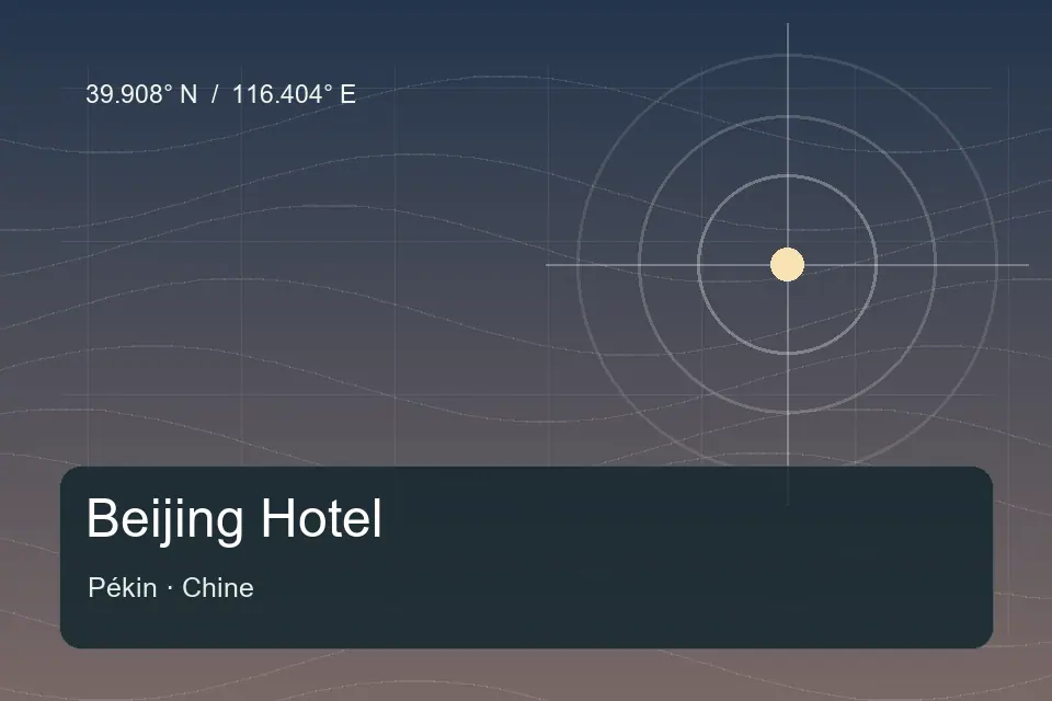 Riferimento geografico illustrato di Beijing Hotel a Pékin