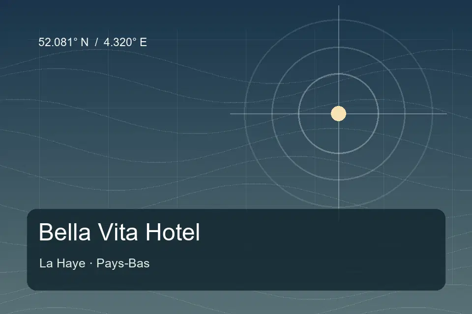 Repère géographique illustré de Bella Vita Hotel à La Haye