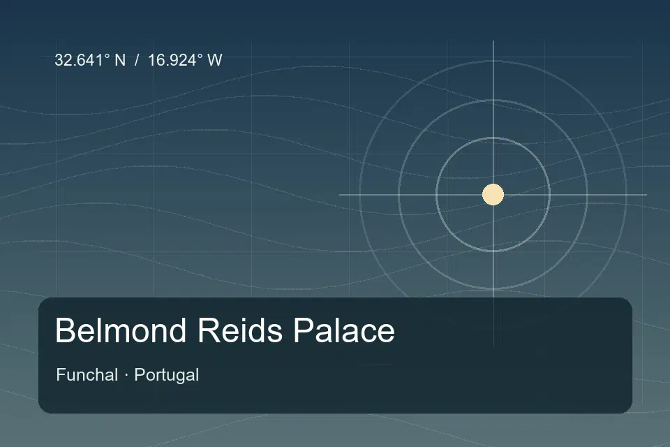 Riferimento geografico illustrato di Belmond Reids Palace a Funchal