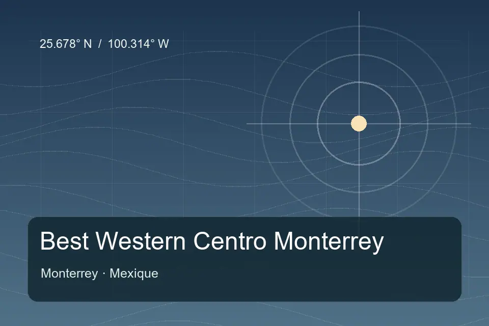 Illustrated geographic marker for Best Western Centro Monterrey in Monterrey