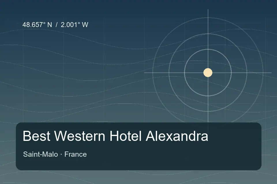 Illustrierter geografischer Orientierungspunkt für Best Western Hotel Alexandra in Saint-Malo