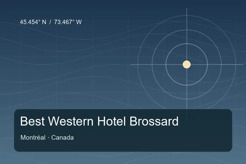 Referencia geográfica ilustrada de Best Western Hotel Brossard en Montréal