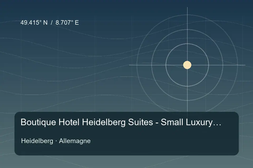 Referencia geográfica ilustrada de Boutique Hotel Heidelberg Suites - Small Luxury Hotels en Heidelberg