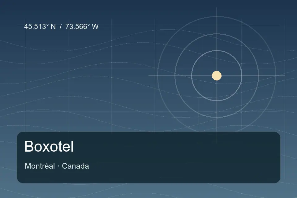 Referencia geográfica ilustrada de Boxotel en Montréal