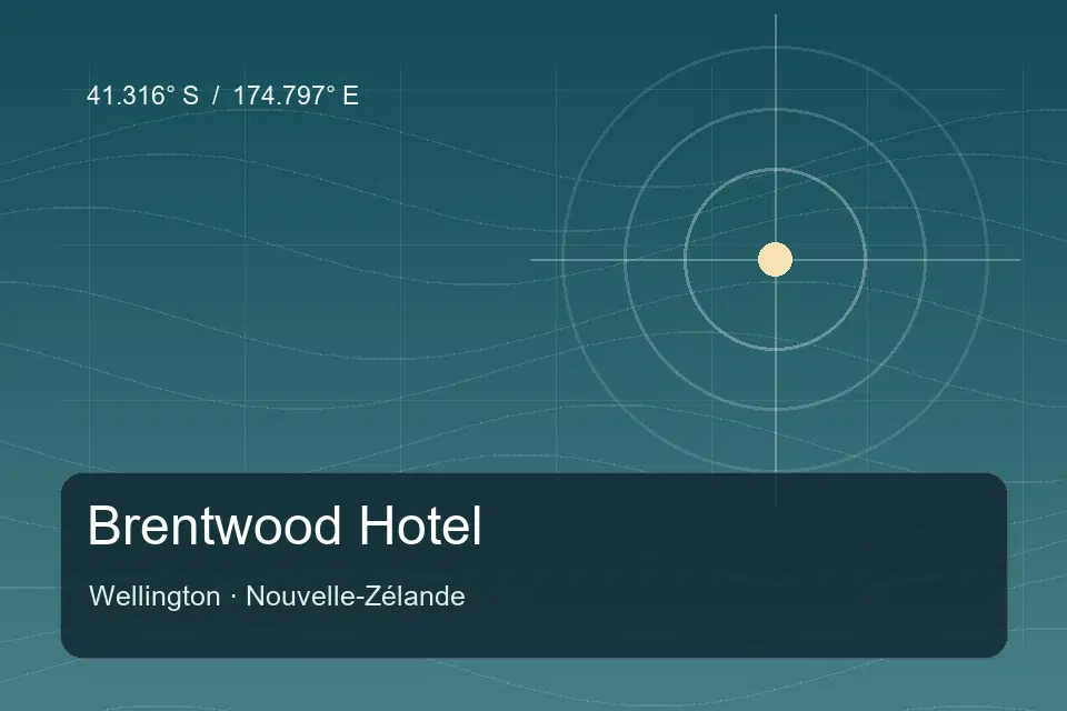 Referencia geográfica ilustrada de Brentwood Hotel en Wellington