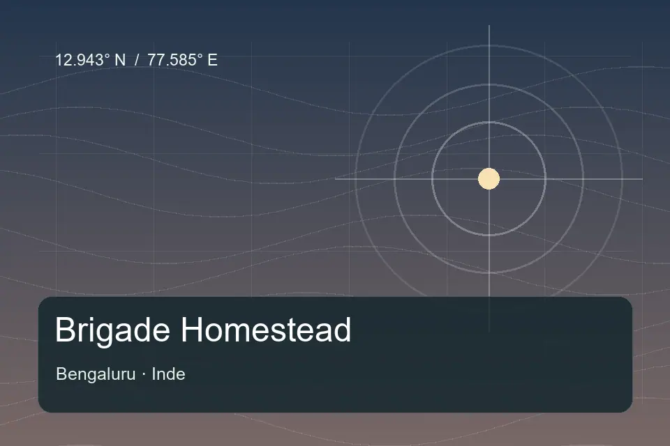 Riferimento geografico illustrato di Brigade Homestead a Bengaluru