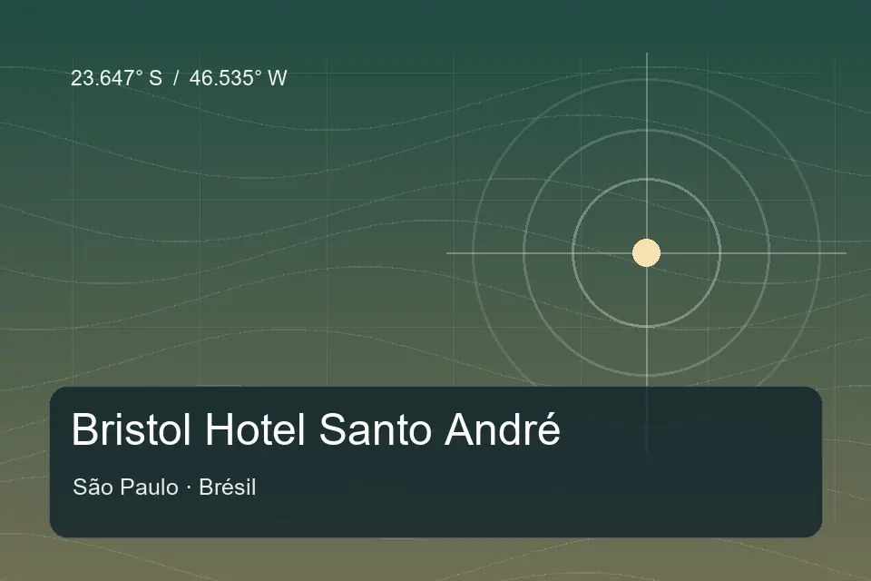 Repère géographique illustré de Bristol Hotel Santo André à São Paulo