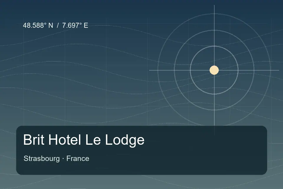 Repère géographique illustré de Brit Hotel Le Lodge à Strasbourg